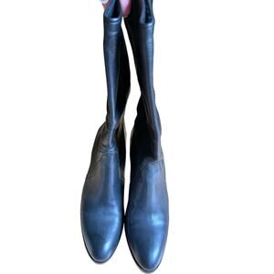 Colisee Paris Black Leather Boots Size 39 1/2